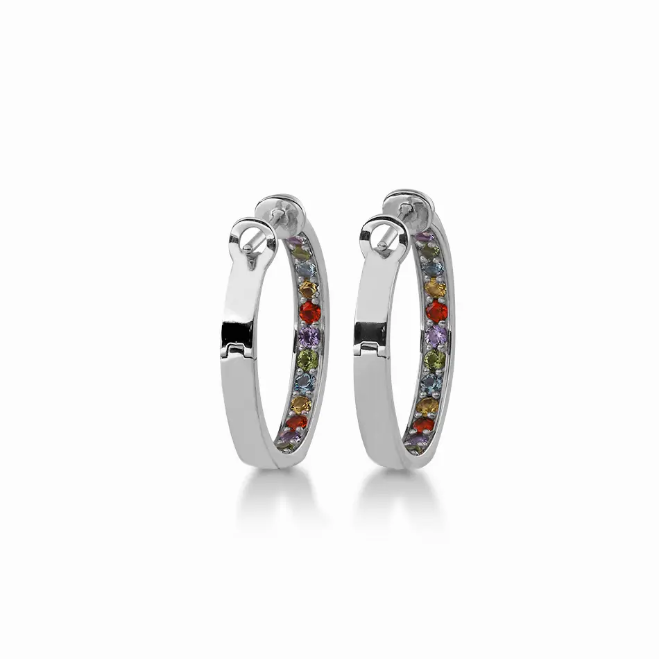 Saturn hoops earrings Multicolored - Image 4