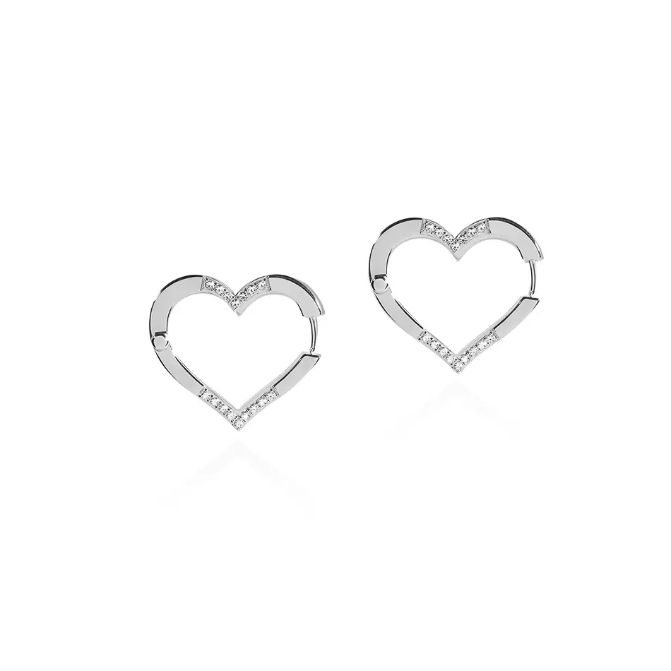 Lovely Heart Earring Pave