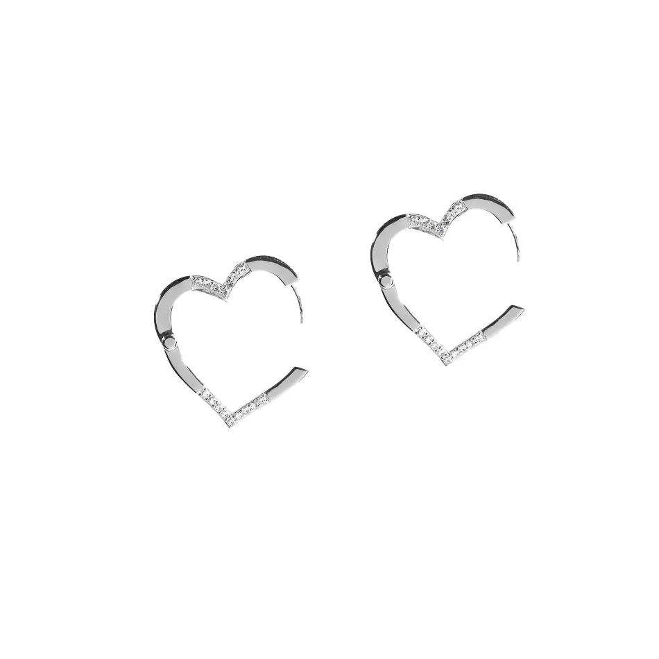 Lovely Heart Earring Pave - Image 3