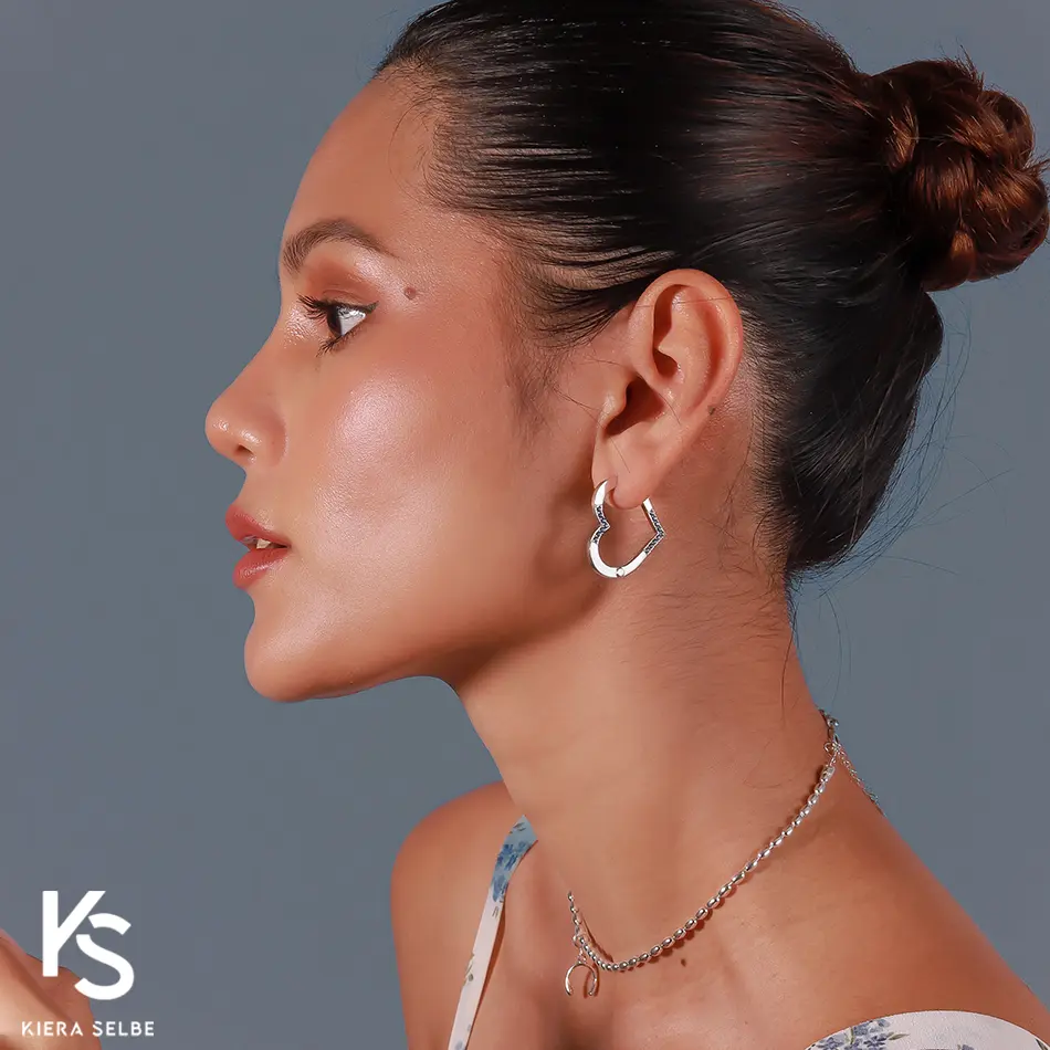 Lovely Heart Earring Pave - Image 2